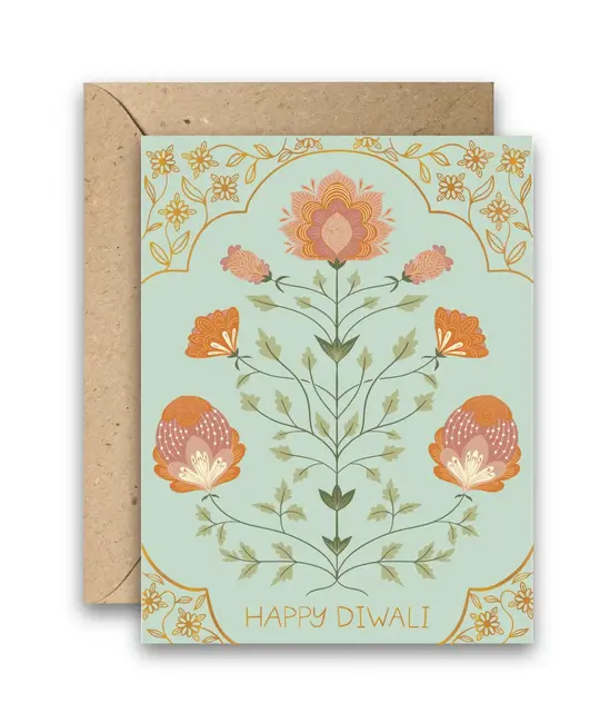 Amicreative - AM AMGCSE0003 - Flowers Diwali Card