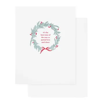 Sugar Paper - SUG SUG NSHO - Wreath Spread Love and Cheer Holiday Boxed Note Set