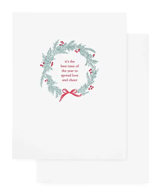 Sugar Paper - SUG SUG NSHO - Wreath Spread Love and Cheer Holiday Boxed Note Set