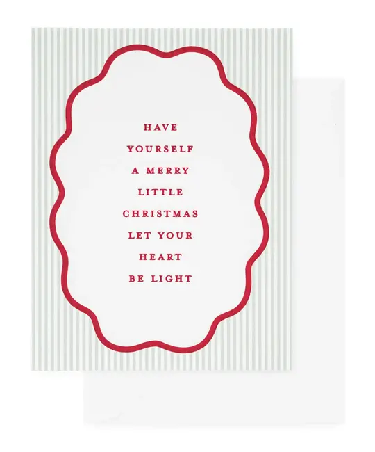 Sugar Paper - SUG SUGGCHO0033 - Merry Christmas Let Your Heart Be Light Holiday Card