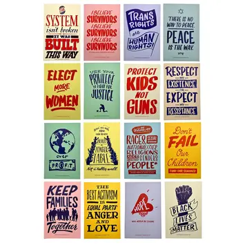 Ladyfingers Letterpress - LF LF PR - Protest Posters Part One, Set of 16