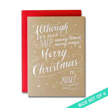 Ladyfingers Letterpress - LF LF NSHO - Although It’S Been Said Christmas Boxed Note Set