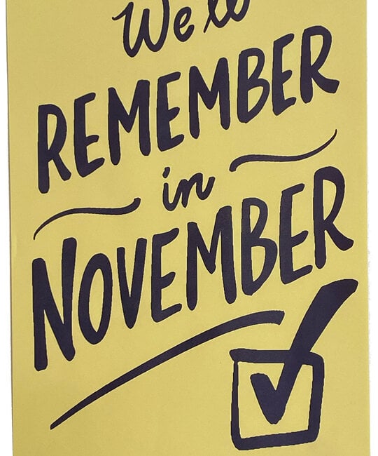 Ladyfingers Letterpress - LF LF PR - Remember in November Protest Poster