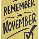 Ladyfingers Letterpress - LF LF PR - Remember in November Protest Poster