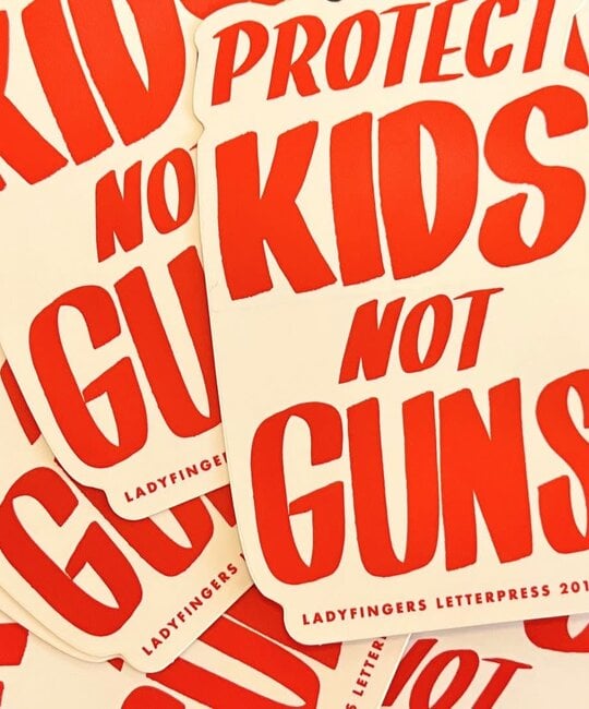 Ladyfingers Letterpress - LF LF ST - Protect Kids Sticker