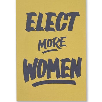 Ladyfingers Letterpress - LF LF PC - Elect More Women Postcard