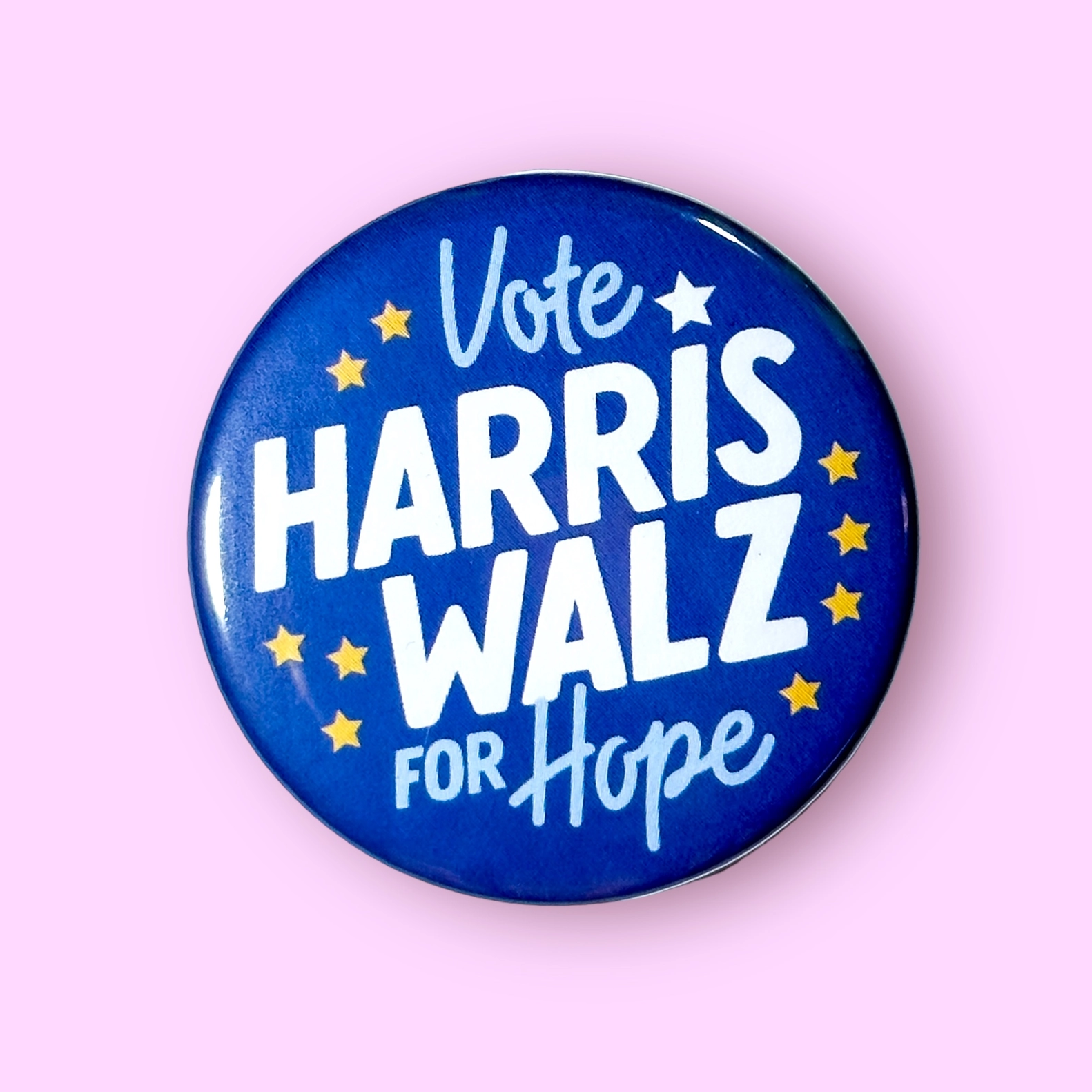 The Hissin Kitten - THK THK AC - Vote HARRIS/WALZ for Hope button pin