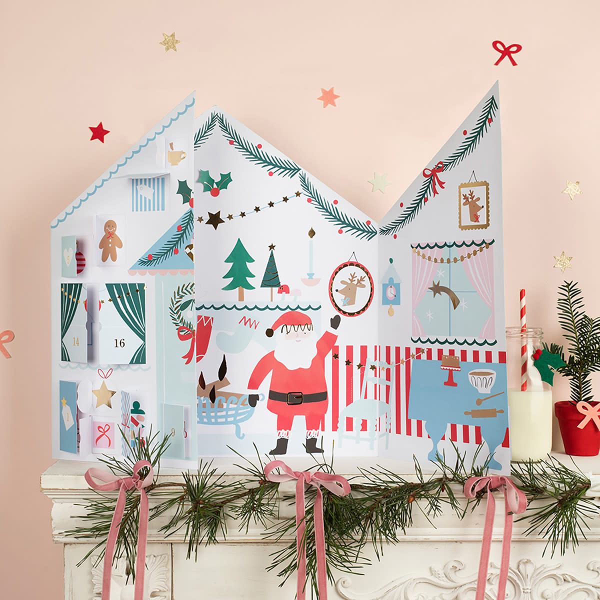 Meri Meri - MEM Meri Meri - Santa's Cabin Sticker Advent Calendar