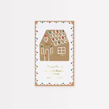 Meri Meri - MEM MEM ST - Gingerbread Assorted Festive Stickers, pack of 50