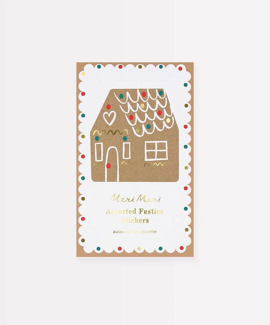 Meri Meri - MEM MEM ST - Gingerbread Assorted Festive Stickers, pack of 50