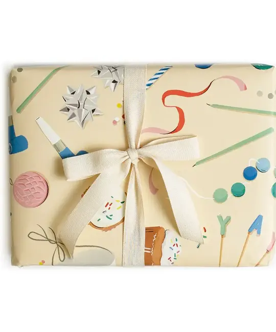 Amy Heitman Illustration - AHI AHI WPRO - Birthday Trimmings Wrap Roll (3 Sheets)