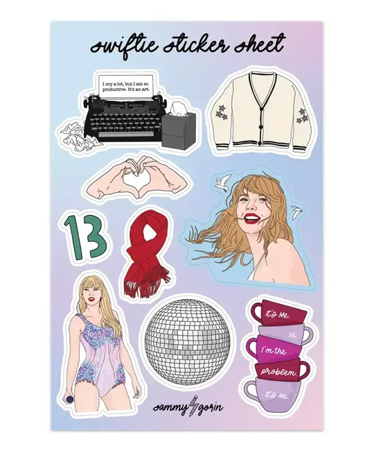 Sammy Gorin - SAG SAG ST - Swiftie Taylor Swift Sticker Sheet