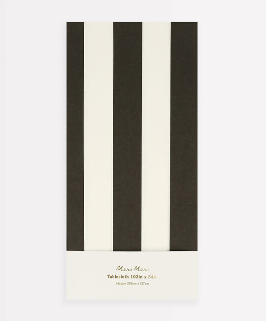 Meri Meri - MEM MEM PS - Black Striped Tablecloth