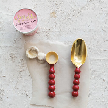 Creative Co-Op - CCO CCO HG - Red & Gold Enameled Scoop