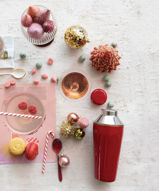 Creative Co-Op - CCO CCO HG - Glass Candy Cane Stir Stick Set