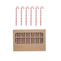 Creative Co-Op - CCO CCO HG - Glass Candy Cane Stir Stick Set