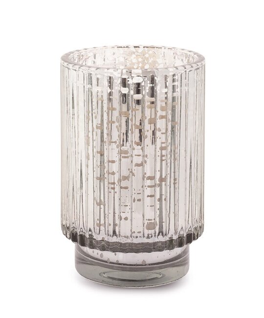 Paddywax - PA PA CALA - Tall Silver Mercury Glass Cypress & Fir Candle 12oz.