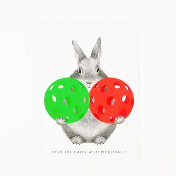 Dear Hancock - DH DHGCHO0048 - Deck the Halls with Pickleballs Holiday Card