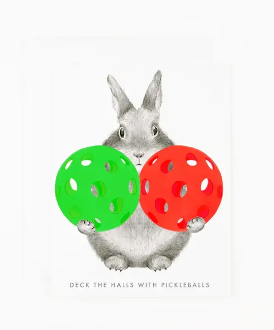 Dear Hancock - DH DHGCHO0048 - Deck the Halls with Pickleballs Holiday Card