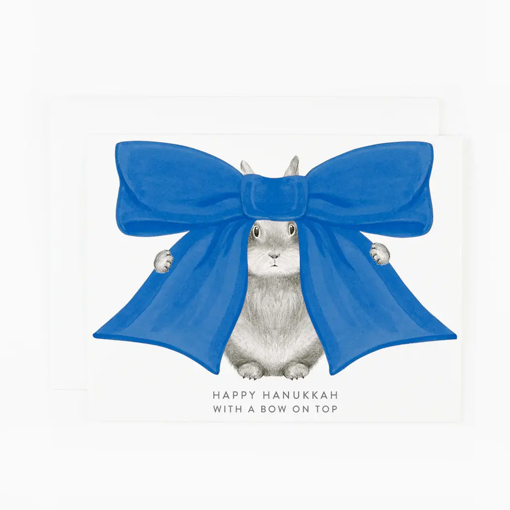 Dear Hancock - DH DHGCHAN0009 - Happy Hanukkah with a Bow on Top Card