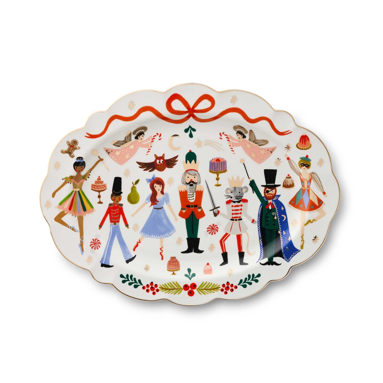 Rifle Paper Co - RP RP HG - Nutcracker Oval Serving Platter