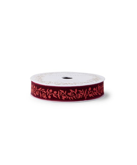 Rifle Paper Co - RP RP RISP - Christmastide Pomegranate Velvet Ribbon