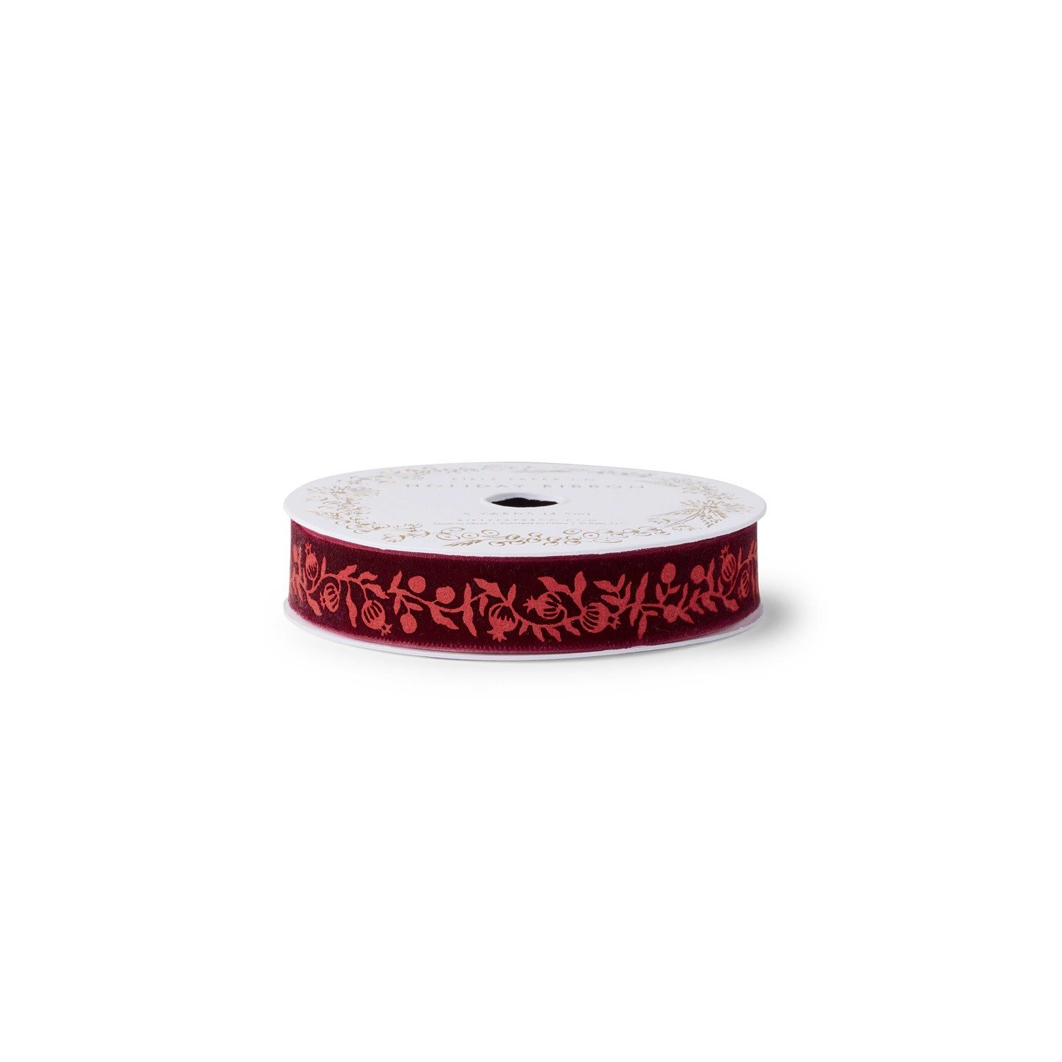 Rifle Paper Co - RP RP RISP - Christmastide Pomegranate Velvet Ribbon
