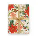 Rifle Paper Co - RP RP WPROHO - Poinsettia Wrap, Roll of 3
