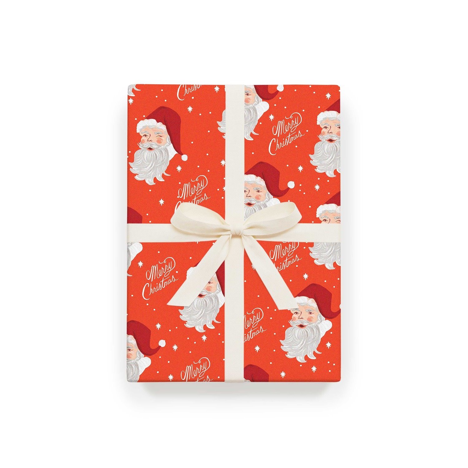 Rifle Paper Co - RP RP WPROHO - Santa Red Background Wrap, Roll of 3