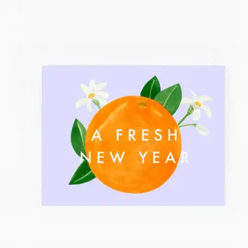 Dear Hancock - DH DHGCNY0002 - A Fresh New Year Orange Card