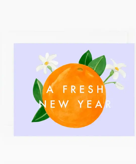 Dear Hancock - DH DHGCNY0002 - A Fresh New Year Orange Card