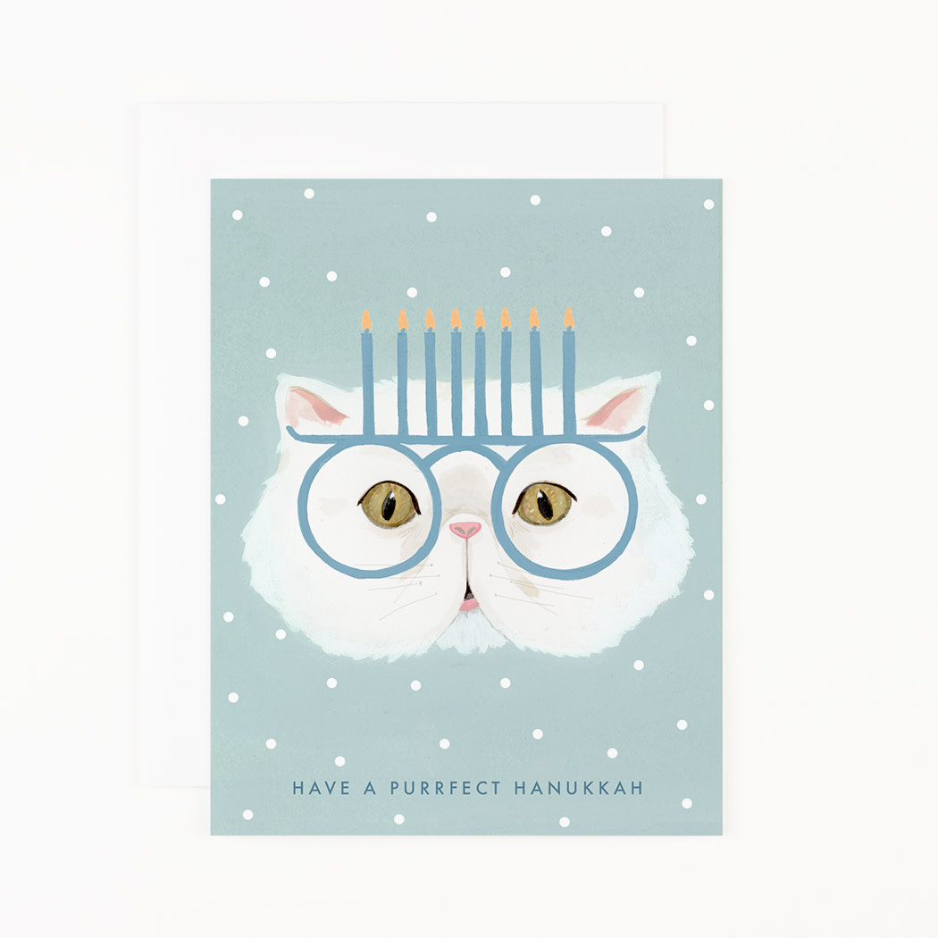 Dear Hancock - DH DHGCHAN - Purrfect Hanukkah Card