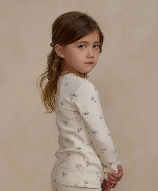 Rylee + Cru - RC Rylee + Cru - Organic Long Sleeve Pajama Set || Hanukkah
