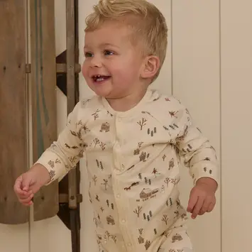 Rylee + Cru - RC Rylee + Cru - Organic Long John Pajamas || Winter Town