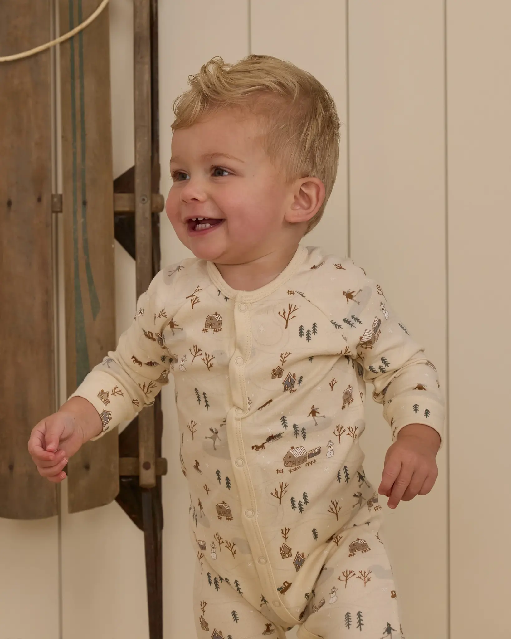 Rylee + Cru - RC Rylee + Cru - Organic Long John Pajamas || Winter Town