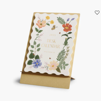 Rifle Paper Co - RP RP CADE - 2025 Strawberry Fields Brass Easel Desk Calendar
