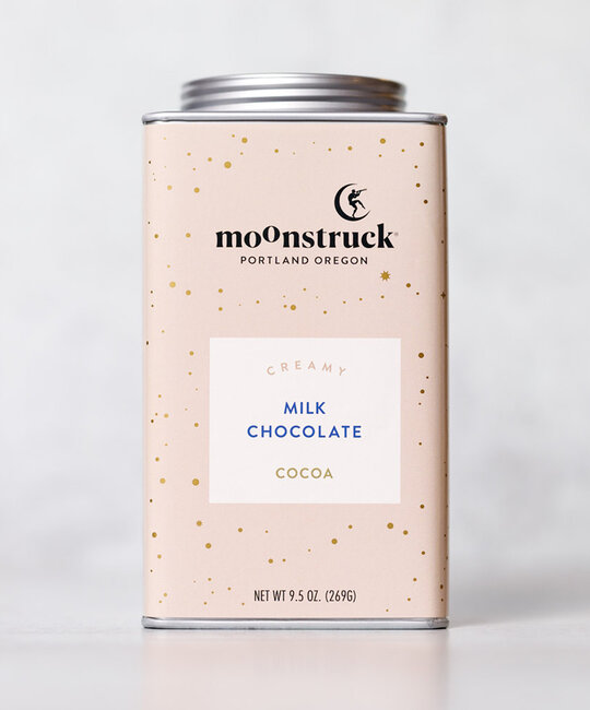Moonstruck Chocolate Co. - MCC Moonstruck - Creamy Hot Cocoa Tin, Milk Chocolate