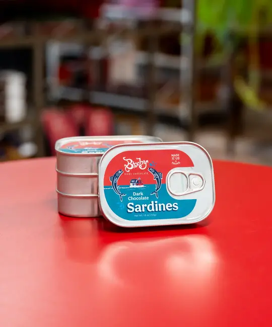 Bixby Chocolate - BIC BIC FAD - Chocolate Sardine Tin, Dark Chocolate