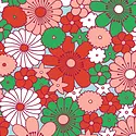 The Good Twin - TGT TGT GBLA - Holiday Floral Red and Pink Gift Bag