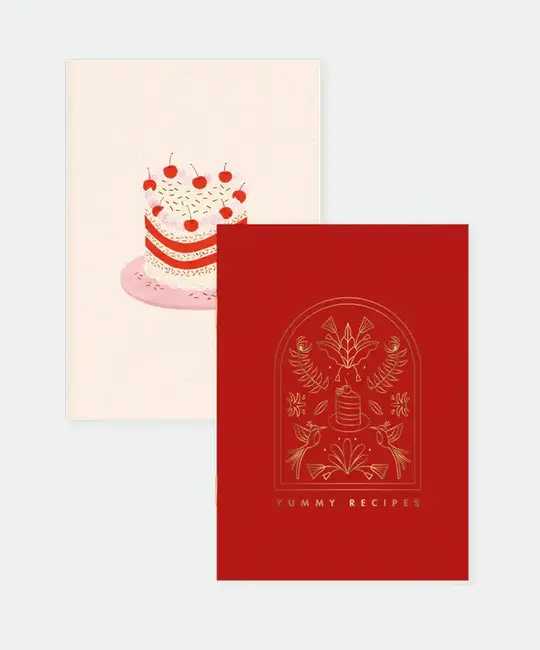 Yummy Recipes Heart Cake Pocket Notebook Duo, Blank