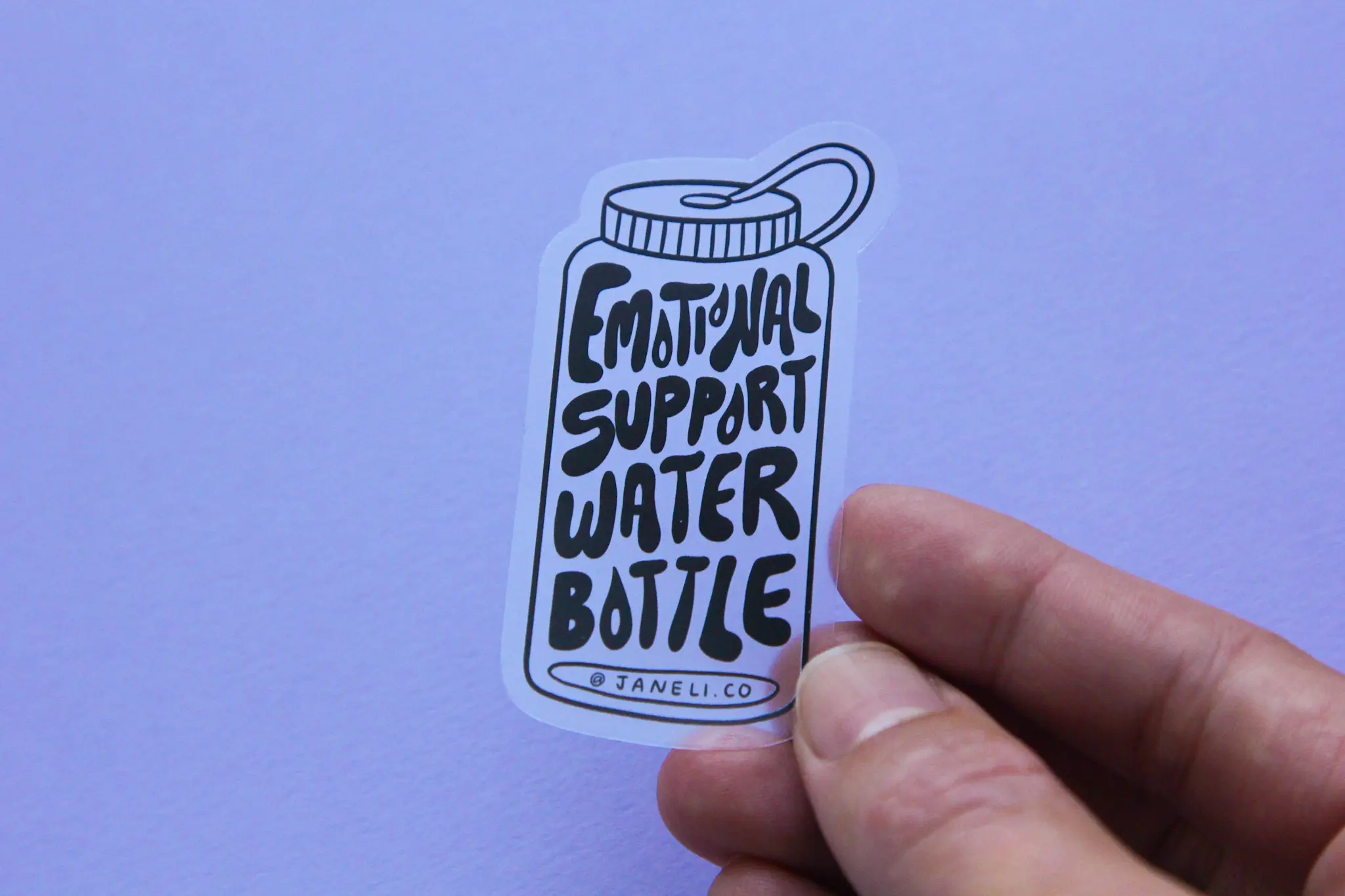 JaneLi.Co - JLC JLC ST - Emotional Support Water Bottle Sticker (clear)