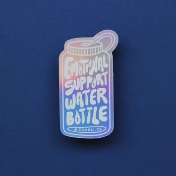 JaneLi.Co - JLC JLC ST - Emotional Support Water Bottle Sticker (Holographic)