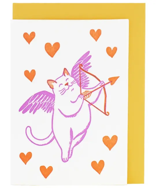 Smudge Ink - SI Smudge Ink - Cat Cupid Valentine Mini Boxed Note Set of 6