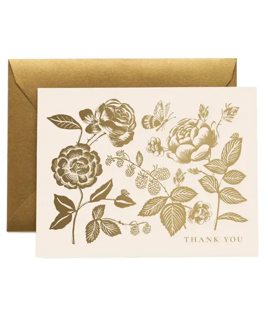 Rifle Paper Co - RP RPGCTY0059 - English Rose Thank You Card