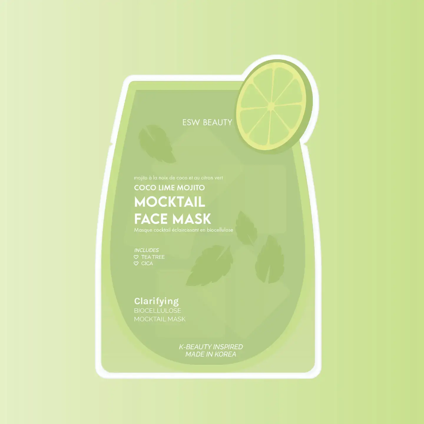 ESW Beauty - ESW ESW APPR - Coco Lime Mojito Clarifying Biocellulose Mocktail Mask