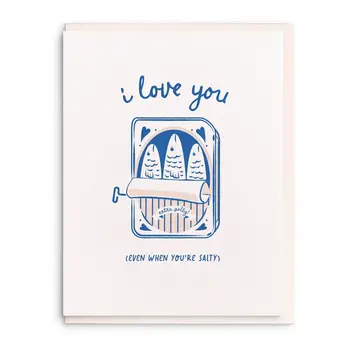 Dahlia Press - DAP DAPGCLO0015 - Salty Tinned Fish Love Card