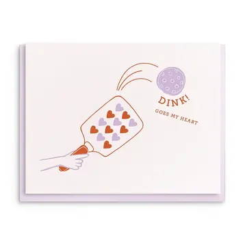 Dahlia Press - DAP DAPGCLO0017 - Dink Goes My Heart Pickleball Love Card