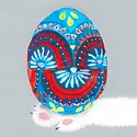 Dear Hancock - DH DHGCEA0003 - Bunny Holding Easter Egg