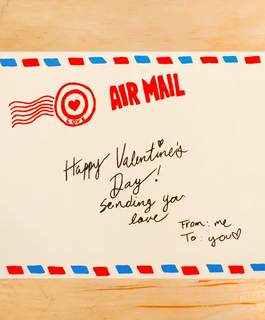 Gold Teeth Brooklyn - GTB GTBGCVD0037 - Valentine's Day Air Mail Envelope Card