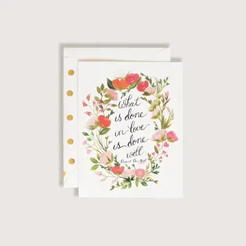 The First Snow - FIS FISGCLO0009 - What Is Done in Love Is Done Well Van Gogh Card